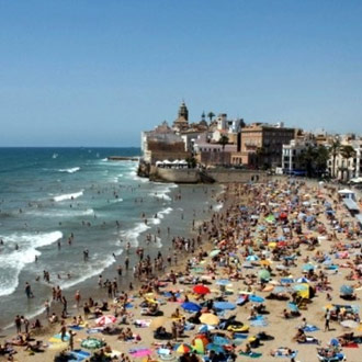 Strand van San Sebastian Sitges