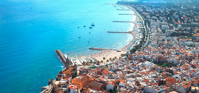 Sitges from the sky